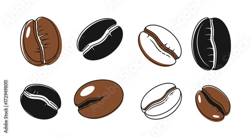 Assorted Coffee Beans: Varied Roasts in a Crunchy Chart