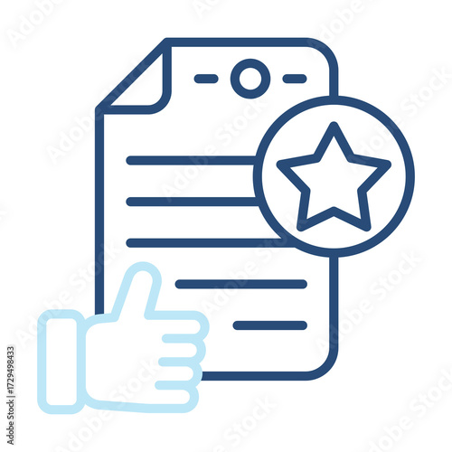Grade Icon Color Outline Style. Vector Illustration Design