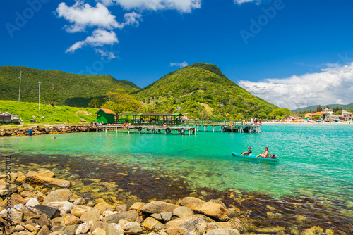 Kayak Ride at Armação Beach Pier in Florianópolis, Santa Catarina Brazil