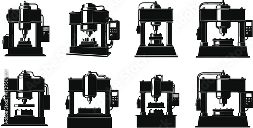 Industrial CNC machine, manufacturing equipment, automated technology, precision engineering, metalworking process, factory machinery, modern production system