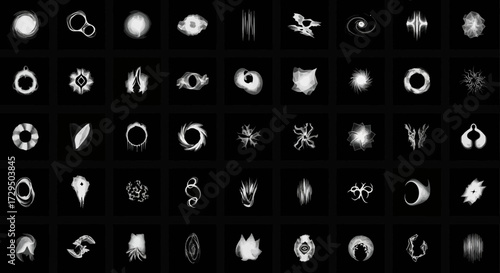 A Dynamic Collection of Abstract Grunge and Splatter Effect Elements for Creative Design Projects and Visualizations