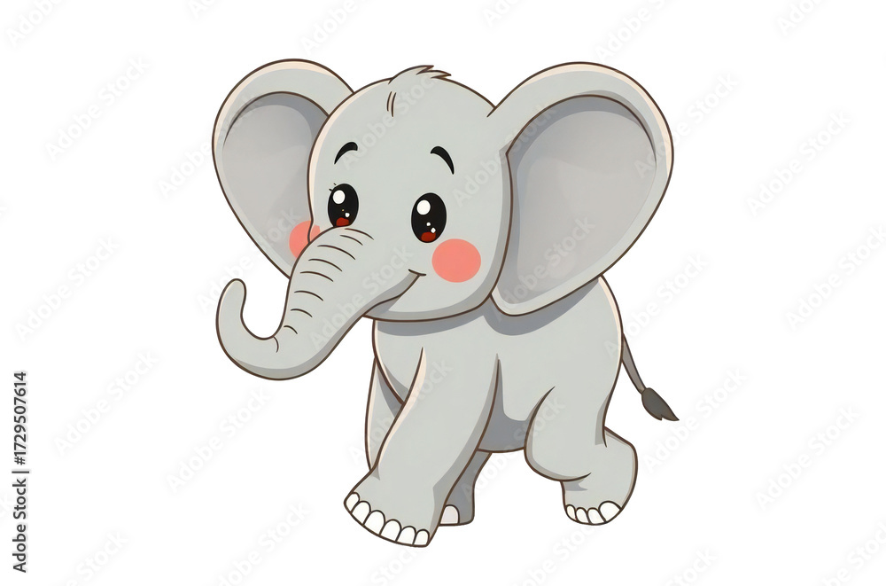 Naklejka premium elephant illustration adorable graphic vector clipart