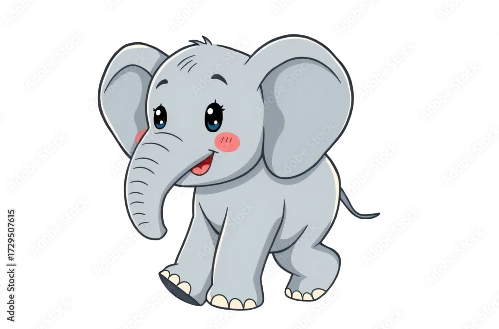 Fototapeta premium elephant illustration adorable graphic vector clipart