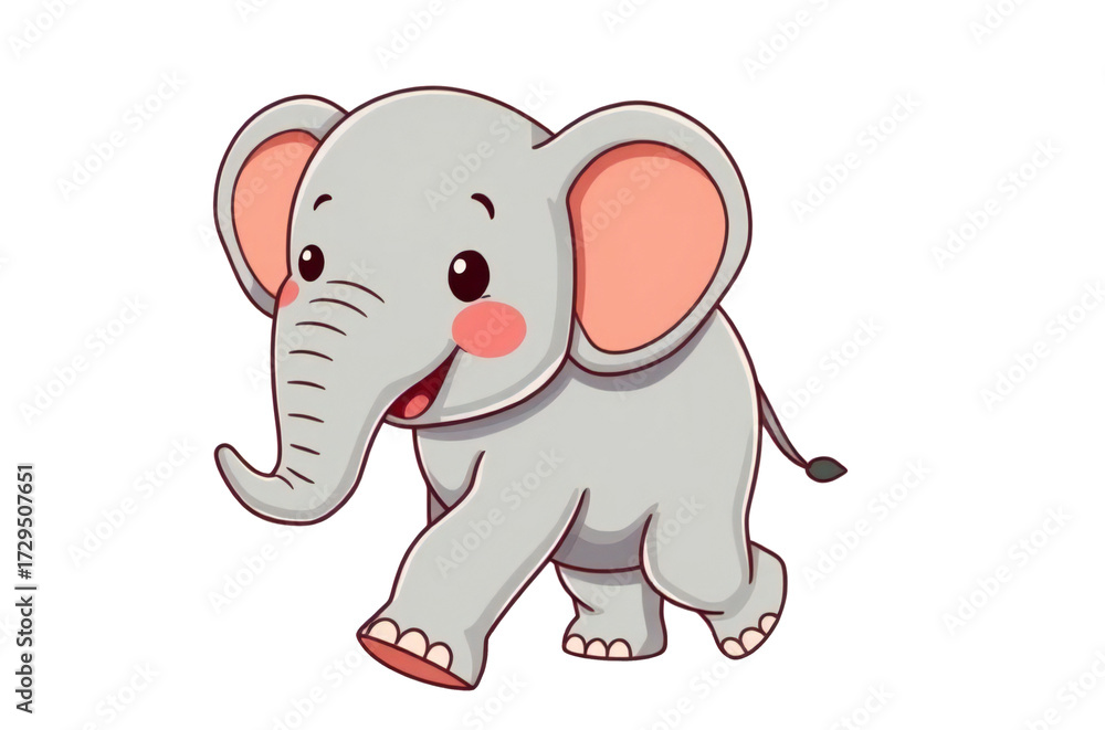 Naklejka premium elephant illustration adorable graphic vector clipart