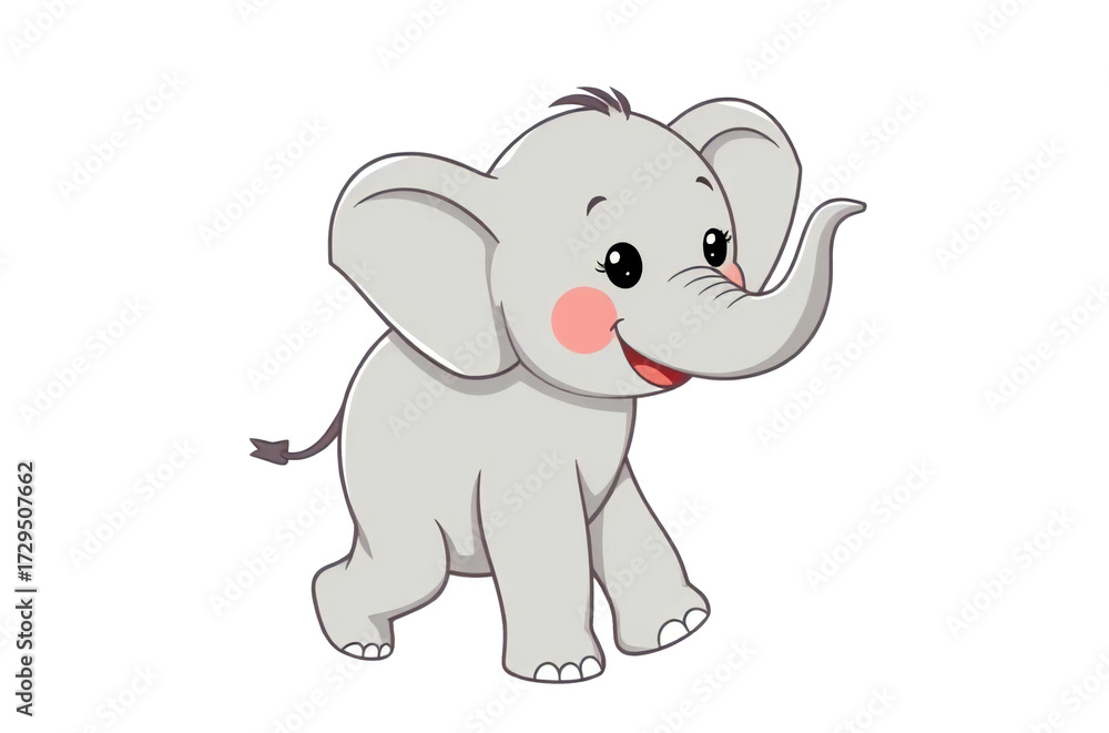 Fototapeta premium elephant illustration adorable graphic vector clipart