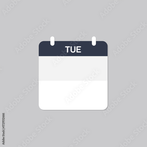 Modern Flat Design Tuesday Calendar