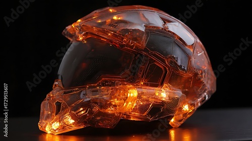 Neon light racing bike helmet 