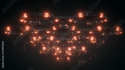 burning candles on a black background