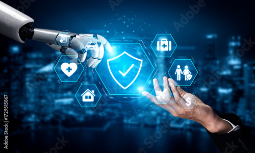 Tableau sur toile AI system assists in optimizing insurance coverage, analyzing risk, and offering