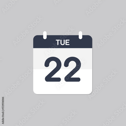 Tuesday Twenty-Second Day Calendar Reminder