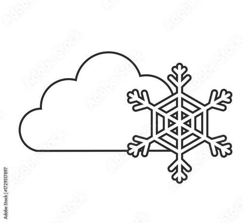 雪、冬、氷の結晶天気のイラスト