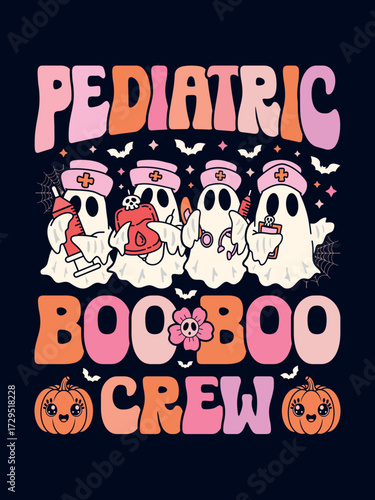 Pediatric Boo Boo Crew Halloween T-shirt Design