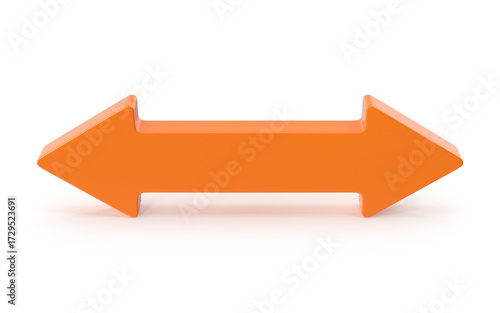 Orange bidirectional arrow symbol indicating opposite directions