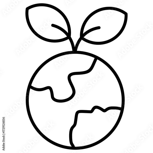 Earth Outline Icon
