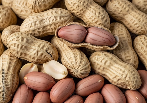 Wallpaper Mural Abundant raw peanuts in shell and shelled ready for snacking Torontodigital.ca