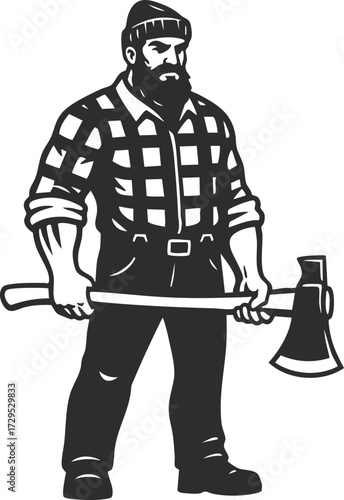 Vector illustration of lumberjack 