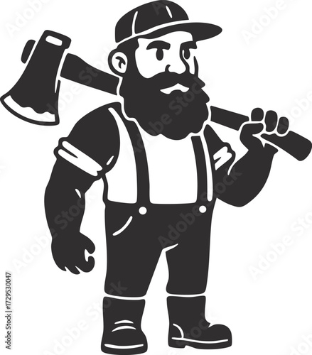 Vector illustration of lumberjack 