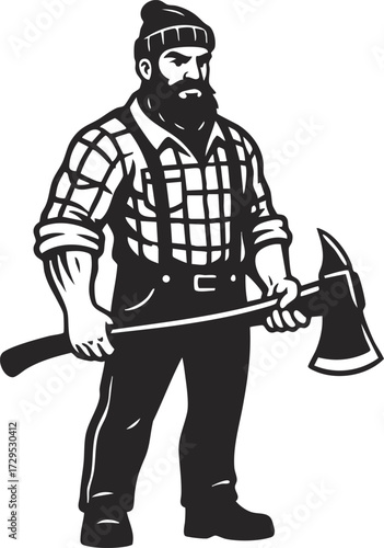 Vector illustration of lumberjack 