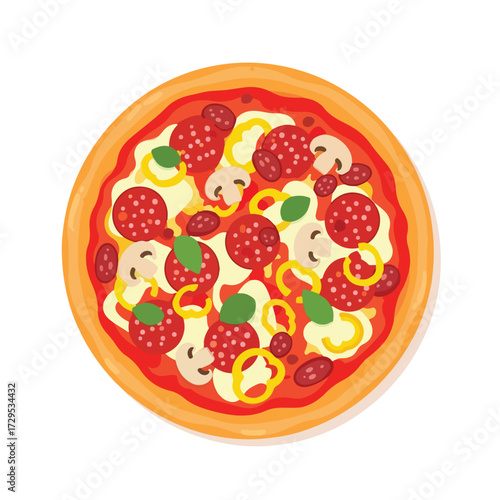 Delicious Pizza Vector Icon
