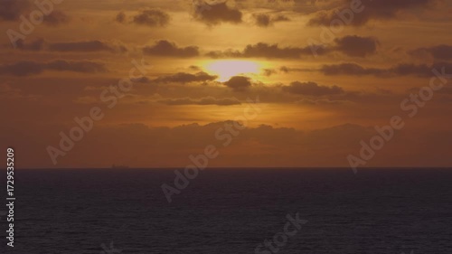 sunset over the sea