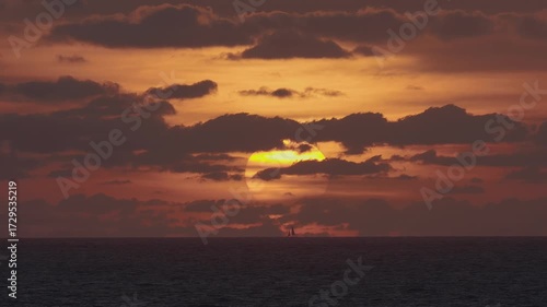 sunset over the sea