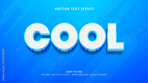 editable text effect cool 3d style premium vector