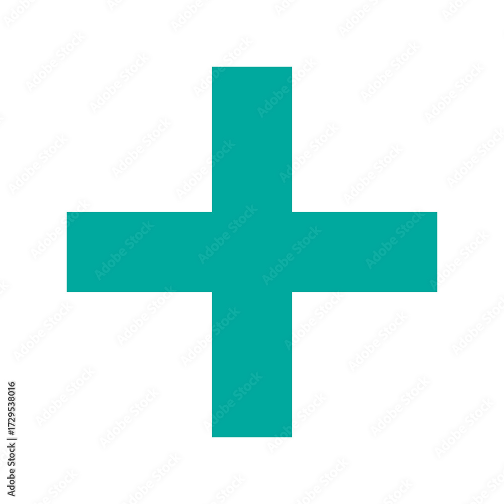 Fototapeta premium Green Plus Icon PNG. Green Cross, Plus Symbol Medical First Aid Sign Logo.
