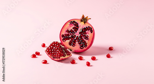 pomegranate on a white background