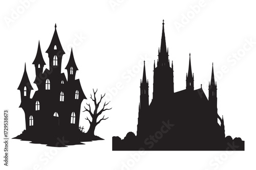 silhouette of the castle