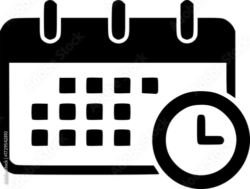 deadline icon flat vector
