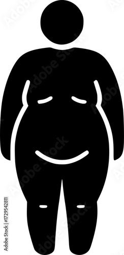 fat icon flat vector
