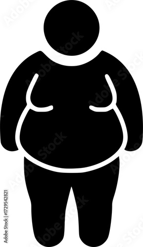 fat icon flat vector
