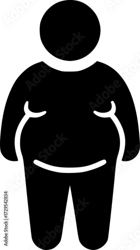 fat icon flat vector
