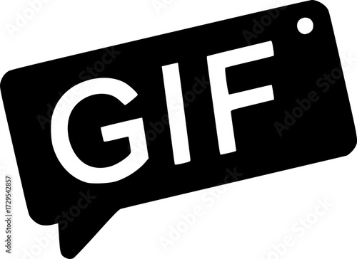 gif glyph vector flat icon

