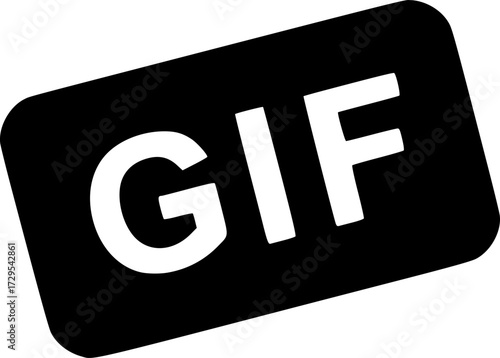 gif glyph vector flat icon
