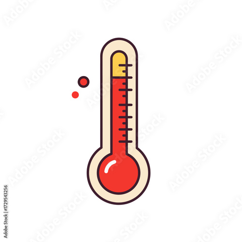 Thermometer image fever check, body temperature measurement, medical icon