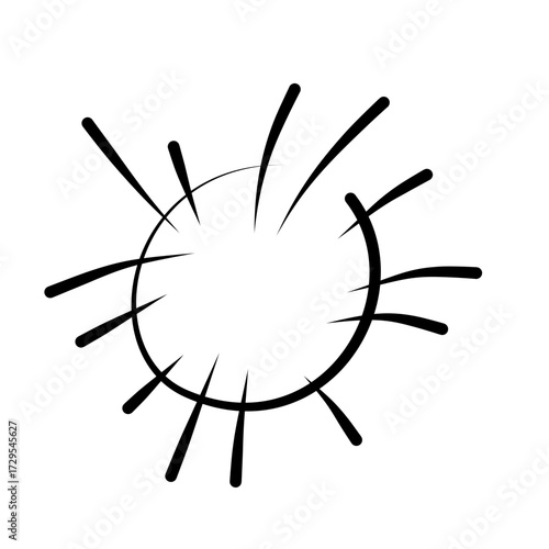 Comic cartoon boom speed effect, explosive motion line. Comic explosion, explosive smoke, cartoon vector icon speed line. Sketch action effect sketch sketch sketch sketch sketch hand drawn. Vector ill