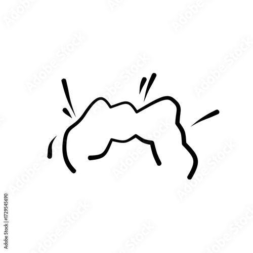 Comic cartoon boom speed effect, explosive motion line. Comic explosion, explosive smoke, cartoon vector icon speed line. Sketch action effect sketch sketch sketch sketch sketch hand drawn. Vector ill