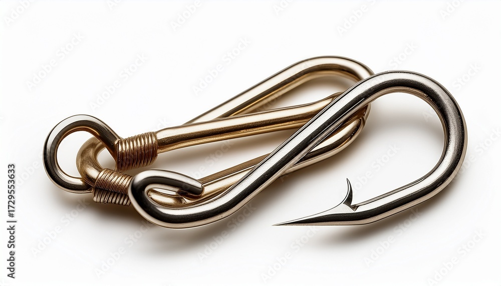 Fototapeta premium fishing hook isolated on transparent or white background