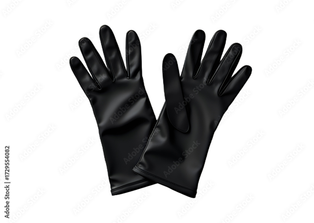 Obraz premium Black Gloves Against a Dark Background