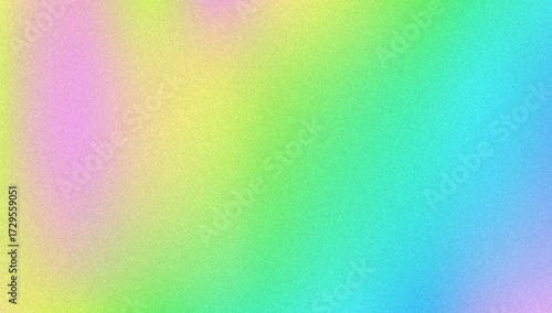 Noise Gradient Background. Abstract Grainy Bg In Pink, Purple And Blue Colors. Iridescent Hologram. Pearlescent Holographic Texture With Rainbow Foil. Summer Wall With Watercolor Dust Effect