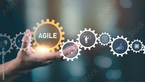 Wallpaper Mural Empowering agile strategies through adaptive planning, seamless collaboration, and continuous improvement to drive growth, efficiency, and transformative success in dynamic business environments. Torontodigital.ca