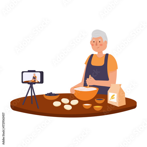 Grandpa blogger shoots a culinary blog