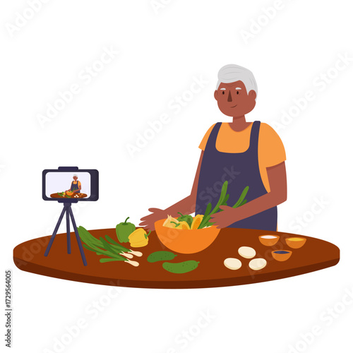 Grandpa blogger shoots culinary blog