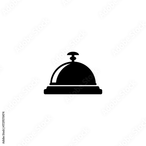 restaurant cloche on white background