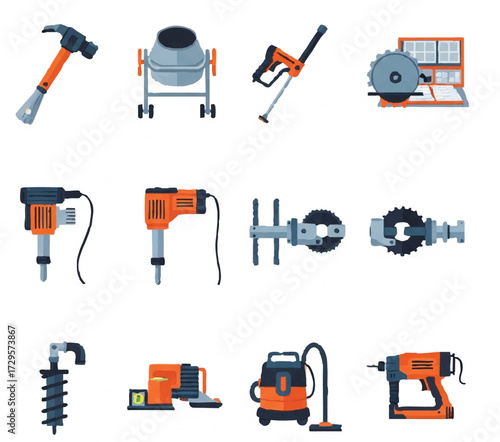 Construction Tools and Equipment for Building Projects.
