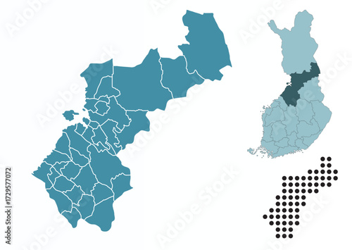 Set maps of North Ostrobothnia province