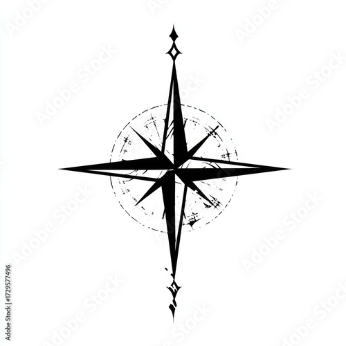 Vintage compass rose graphic