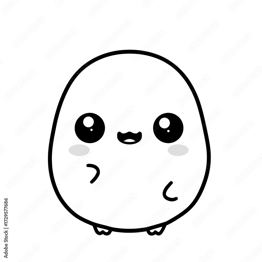 Fototapeta premium Cute Cartoon Character Symbolizing Office Media Objects in Vector Format