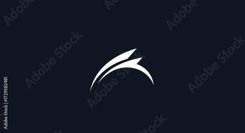 Abstract design modern logo minimalist symbol dynamic shape elegant form creative concept.